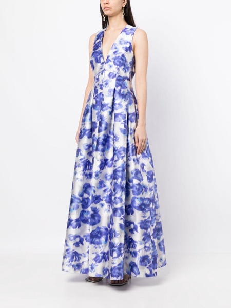 Brooke watercolour-effect gown