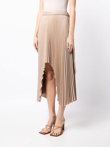 arch pleated midi skirt