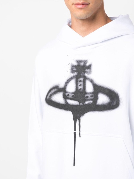 Orb-print jersey hoodie 