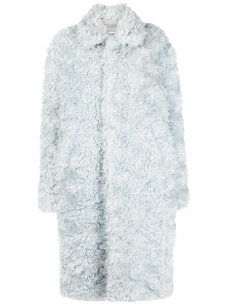 faux-shearling double-breasted coat