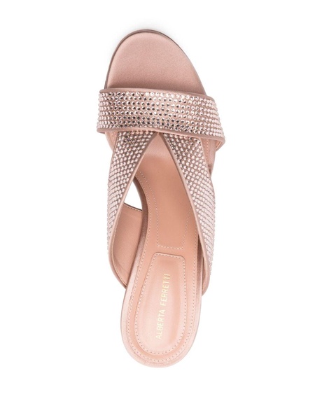 95mm crystal-embellished mules