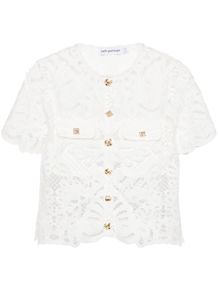 guipure-lace shirt