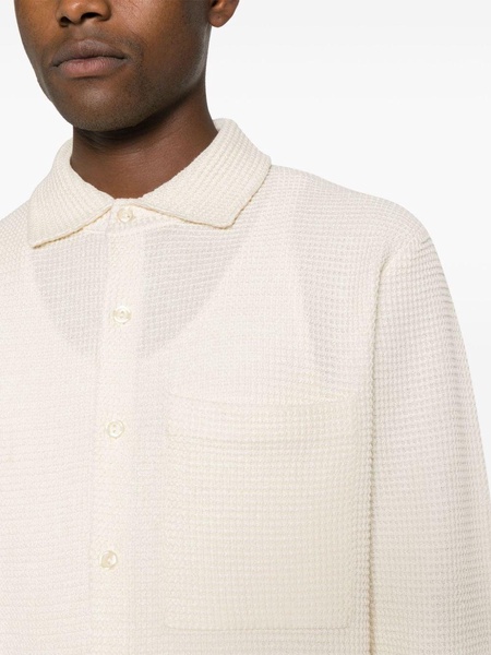 waffle-knit shirt