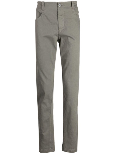 mid-rise slim-cut trousers