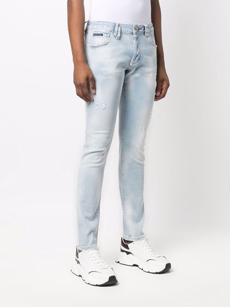 Super Straight-cut faded jeans 