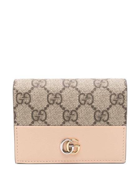 GG Marmont leather-trimmed cardholder