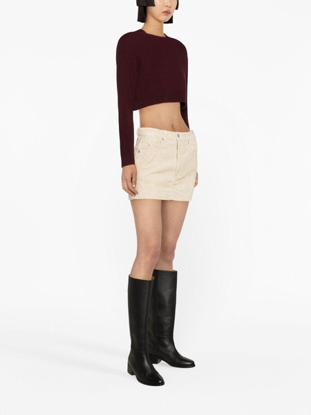 Neutral Rania Corduroy Mini Skirt