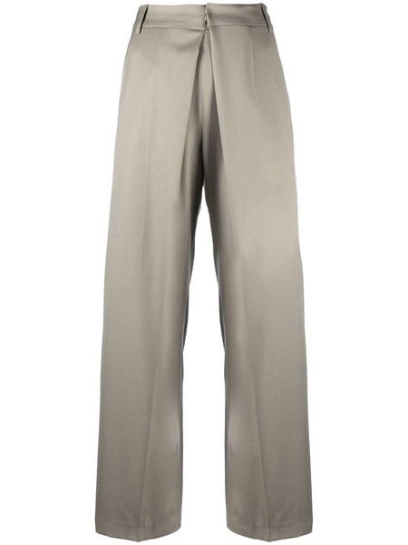 inverted-pleat detail trousers