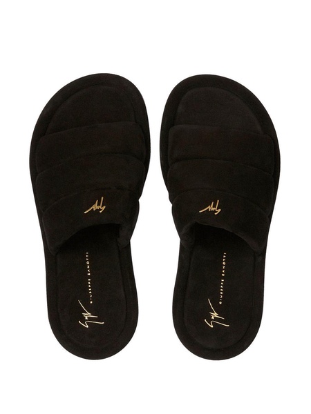 Harmande quilted suede slides