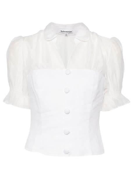 Avianna linen puff sleeve shirt