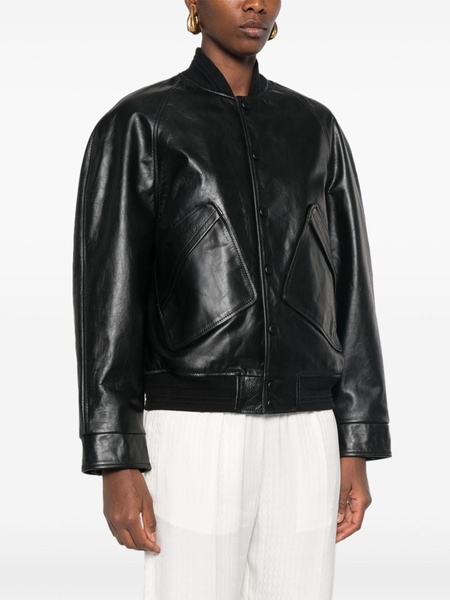 leather bomber jacket