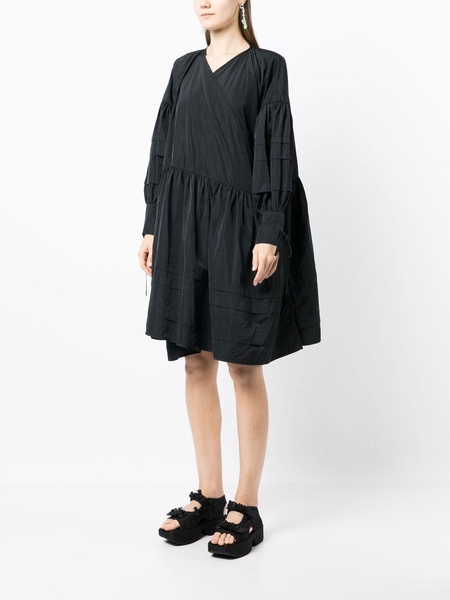 Amalie pleated wrap dress