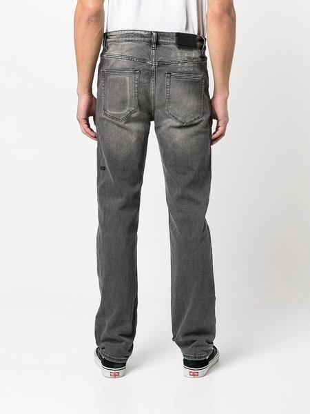 slim-fit faded jeans