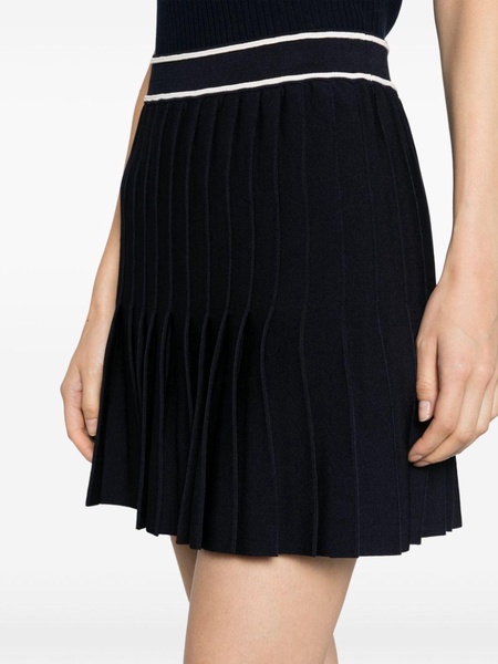 pleated knit skirt