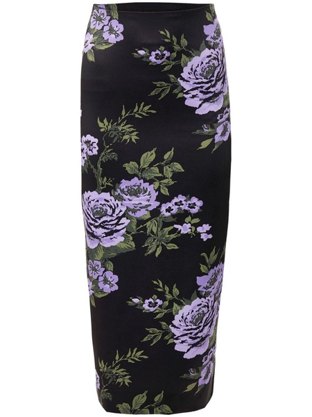 floral-print pencil skirt