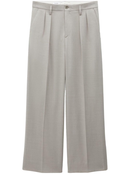 pressed wide-leg trousers