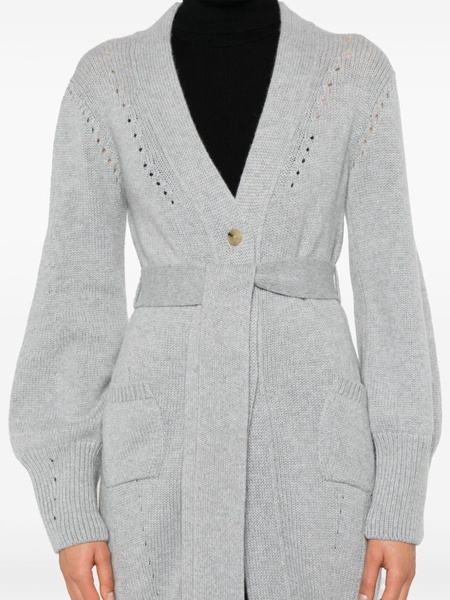 belted cashmere cardigan