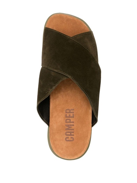 Brutus crossover-strap suede sandals