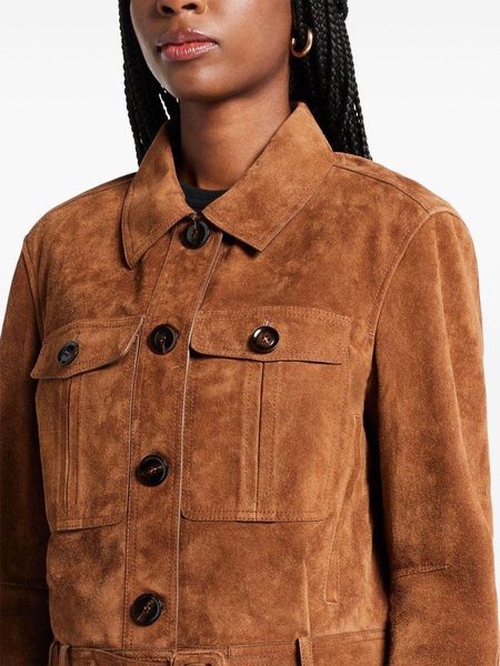 cropped suede jacket