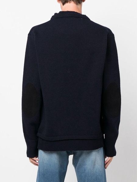 MAISON MARGIELA Navy Blue Layered Wool Blend Sweater