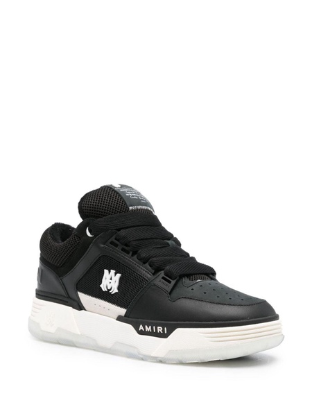 MA-1 leather low top sneakers