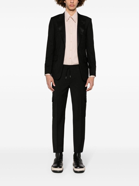 satin-trim tuxedo jacket