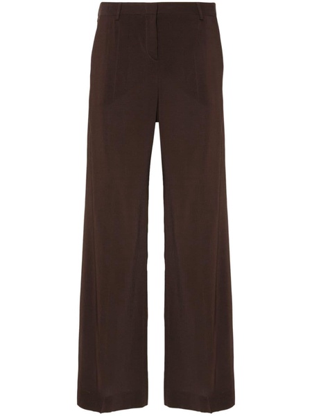 mid-rise flared trousers