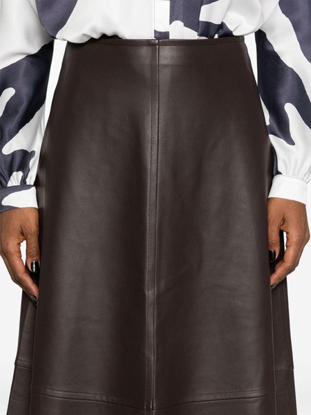 leather midi skirt