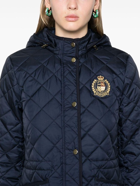 logo-patch quilted jacket