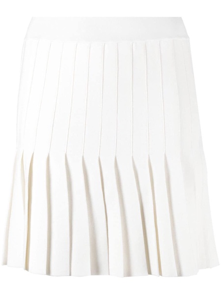 pleated crepe miniskirt