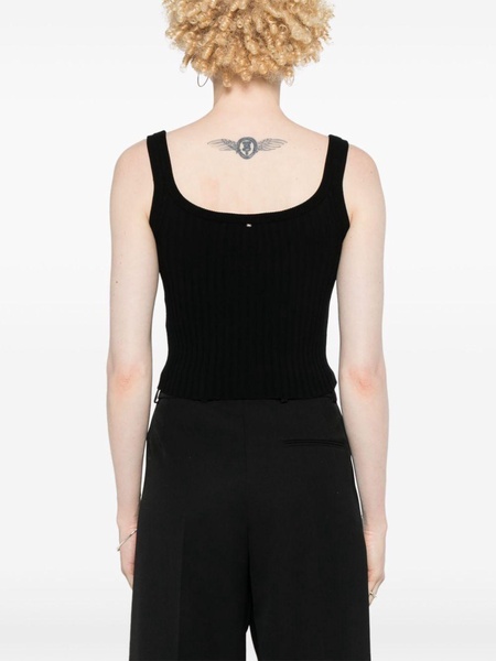 scoop-neck crop top