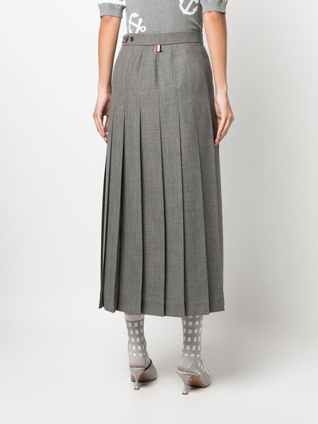 pleated midi skirt