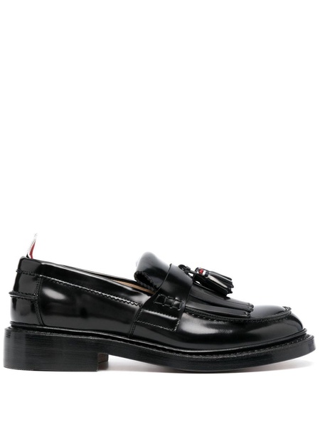 tassel-trim patent loafers