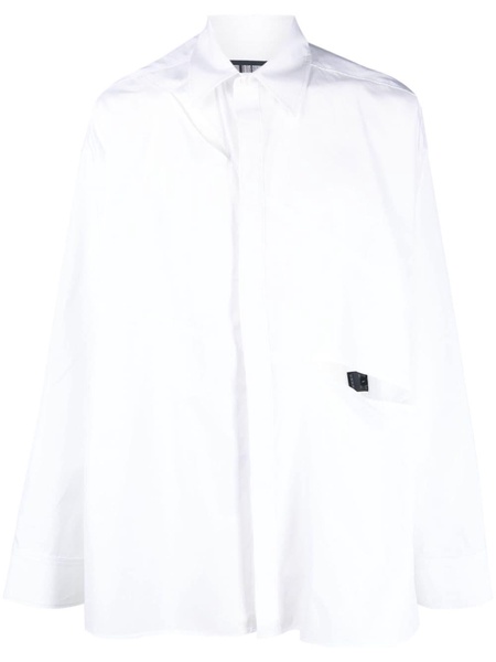 cut-out detailing cotton shirt