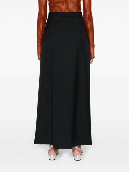 high-waist gabardine long skirt