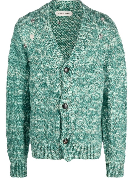 merino wool V-neck cardigan