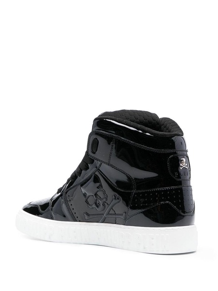 Super Street Skull Bones hi-top sneakers