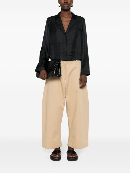 Aloma silk cropped shirt