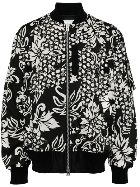 floral-print bomber jacket