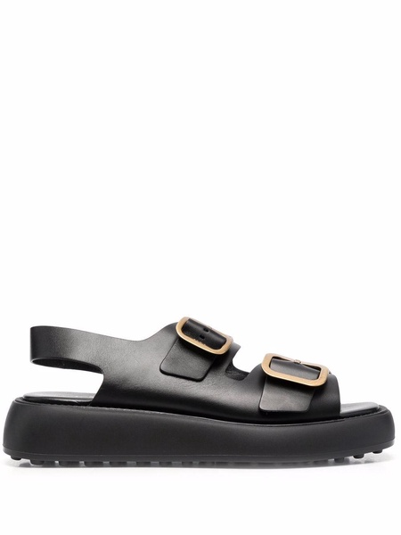 double buckle fastening sandals