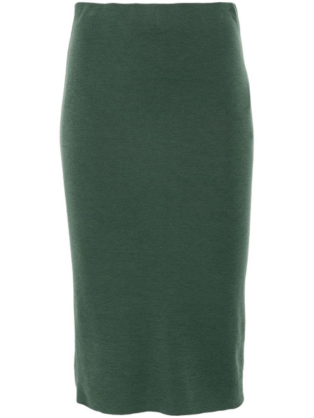 virgin wool midi skirt