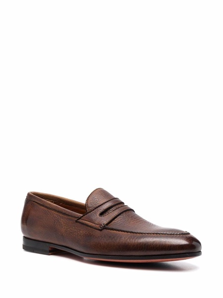 principe leather slip-on loafers