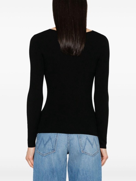 cut-out ribbed top