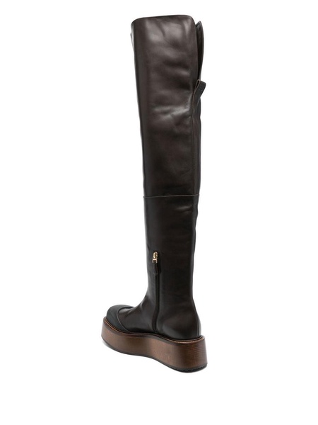 Irenne thigh-high platform boots