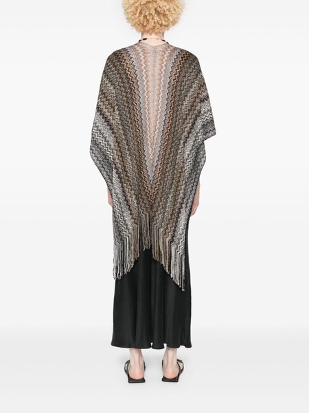 signature zigzag woven cape 