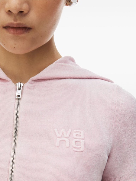 logo-embossed hoodie