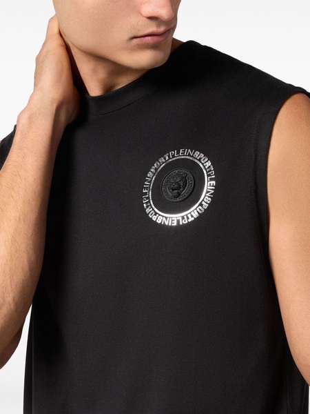 logo-appliqué crew-neck tank top