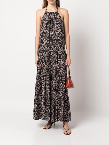 Galya geometric-print maxi dress