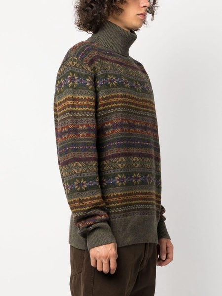 Fair Isle roll-neck wool jumper