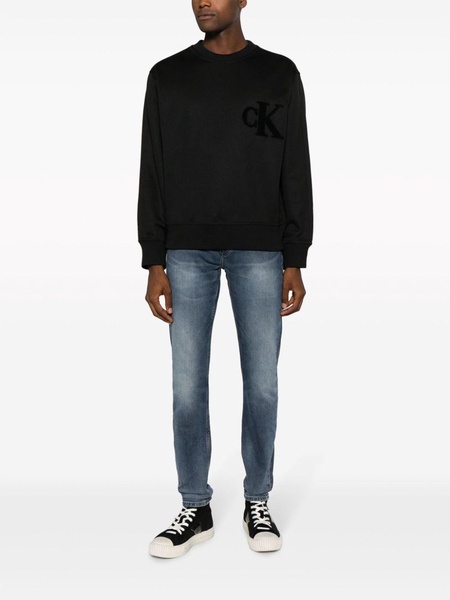 logo-patch crew-neck sweatshirt